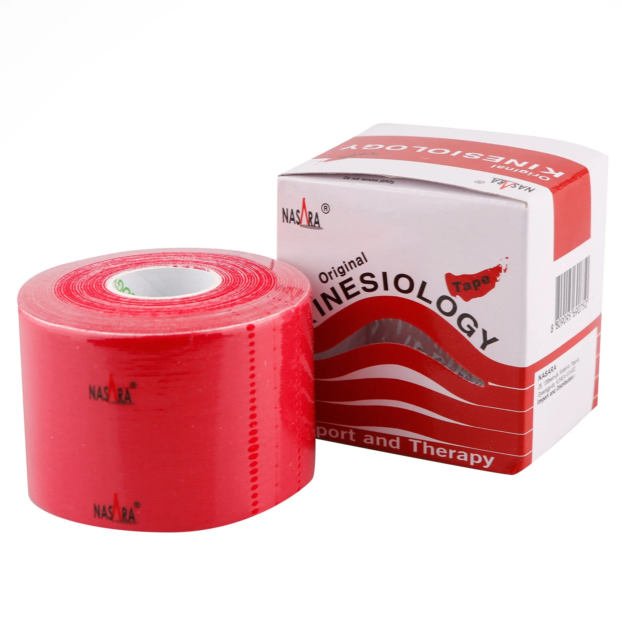 Nasara Kinesiologie Nastro 1 Rotolo - Rosso 1 Nasara Kinesiologie Nastro 1 Rotolo - Rosso