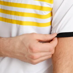 The Indian Maharadja Kadiri Striped Maglietta Uomini - Bianco, Giallo -Vendite Racchette da tennis 00028000 0 8