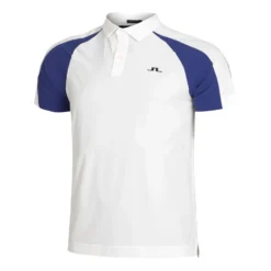 Jlindeberg Nial Regular Fit Polo Uomini - Bianco, Blu