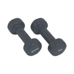 Schildkröt Fitness Vinyl-Hanteln 2 Kg Set Manubrio Soft - Grigio