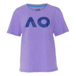 Australian Open AO Stack Print Core Logo Maglietta Donna - Viola