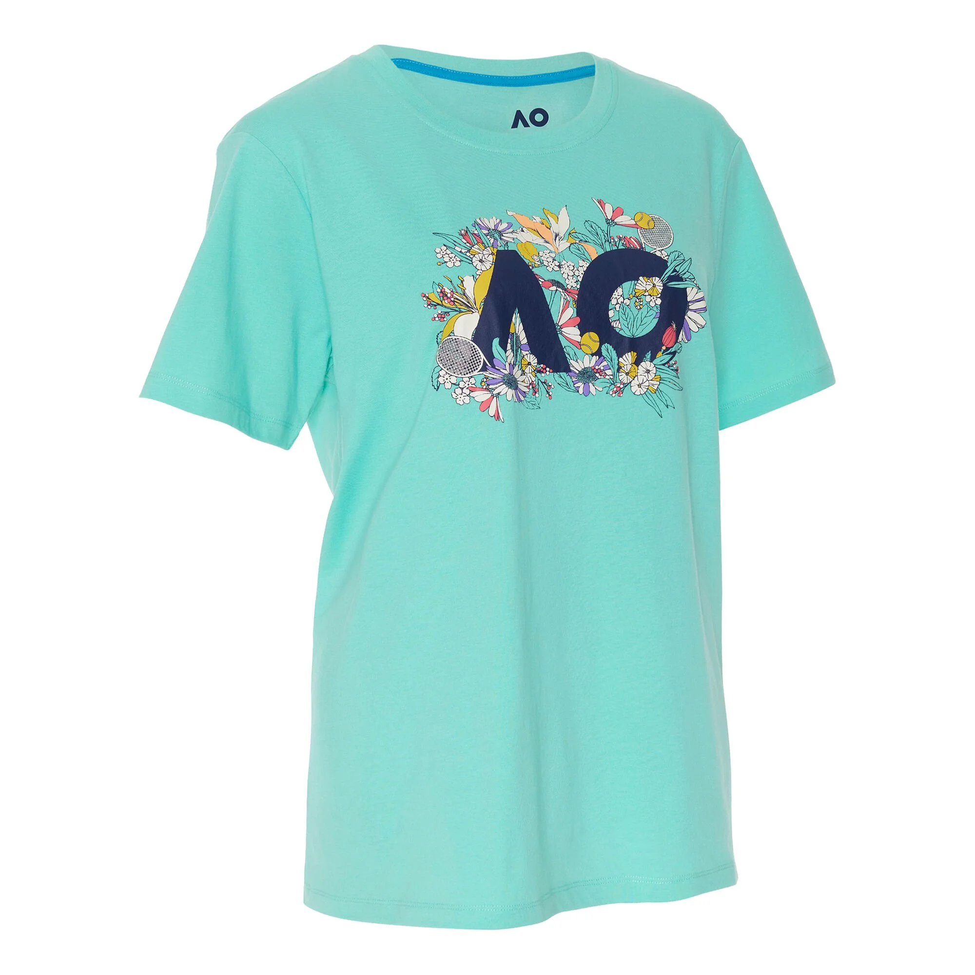 Australian Open AO Floral Logo Maglietta Donna - Turchese, Multicolore 2 Australian Open AO Floral Logo Maglietta Donna - Turchese, Multicolore - immagine 2
