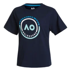 Australian Open AO Round Logo Maglietta Donna - Blu Scuro, Blu