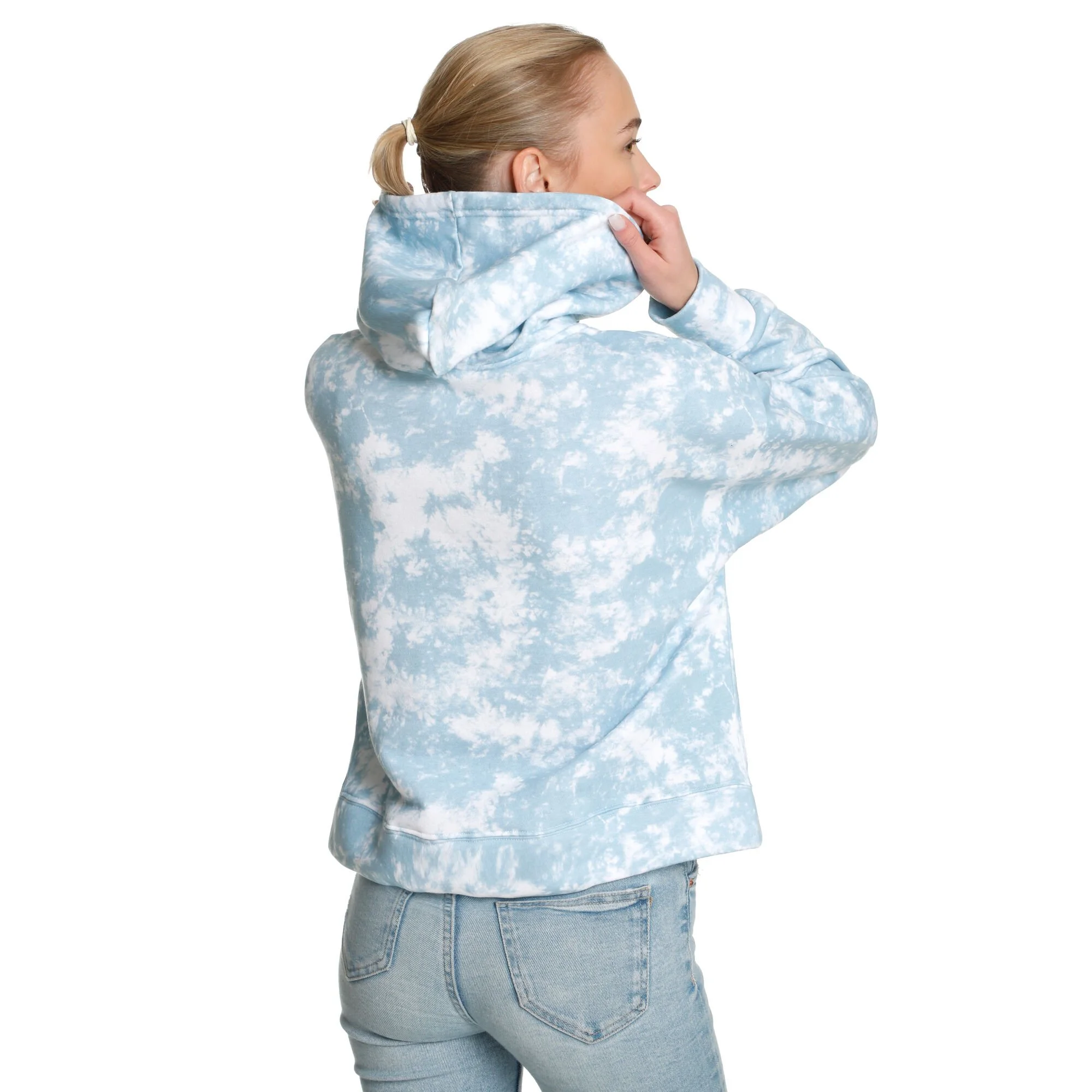 Australian Open AO Tie Dye Felpa Con Cappuccio Donna - Blu Chiaro, Bianco 5 Australian Open AO Tie Dye Felpa Con Cappuccio Donna - Blu Chiaro, Bianco - immagine 5