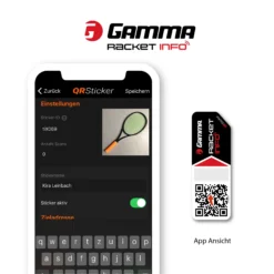 Gamma Racket Info Internationale Version Incollare Gli Adesivi Confezione Da 16 - Nero -Vendite Racchette da tennis 0009400000 11