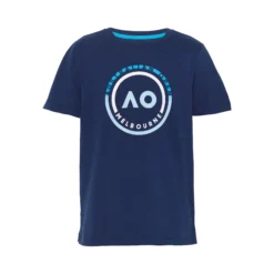 Australian Open AO Round Logo Maglietta Ragazzi - Blu Scuro, Blu