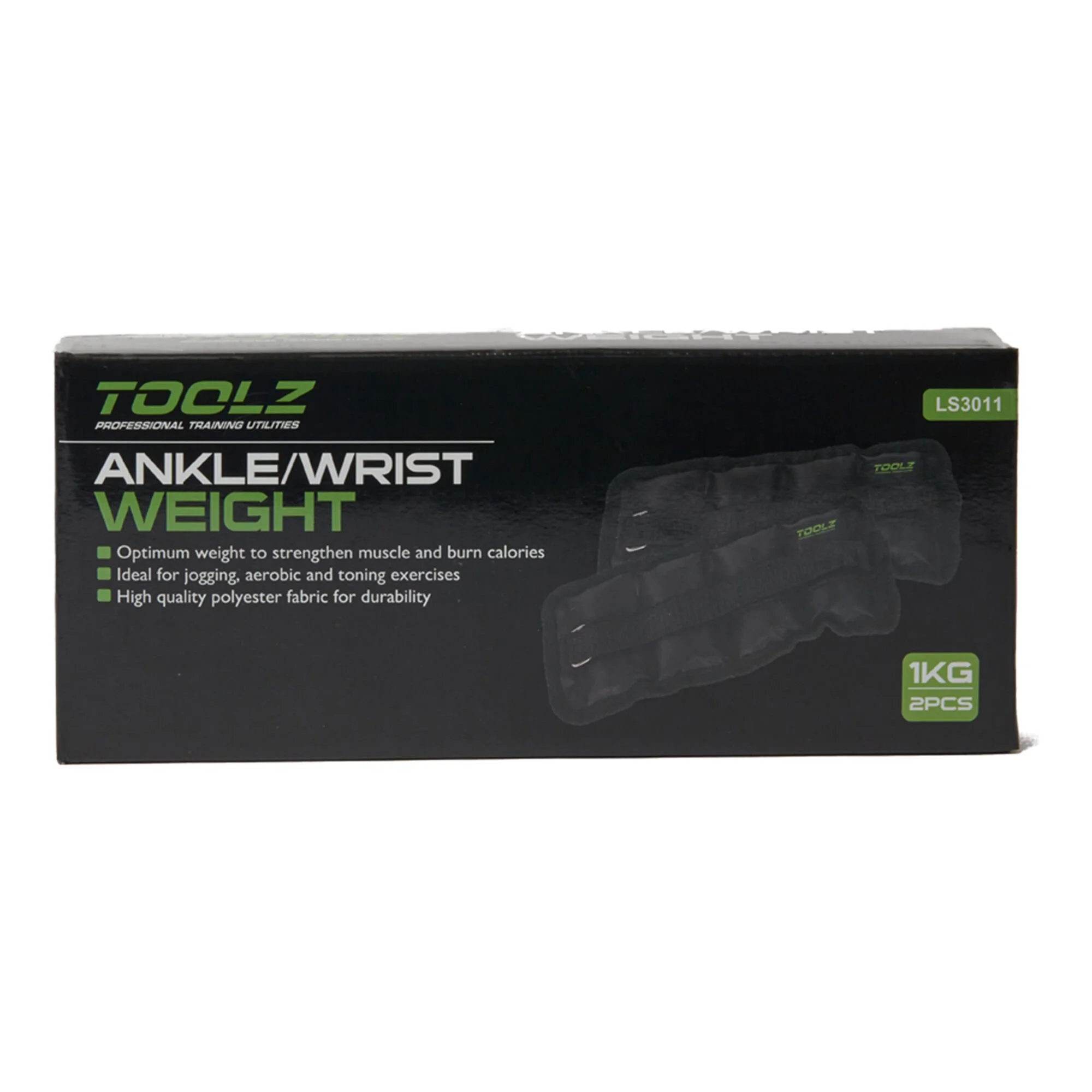 Toolz Wrist/Ankle Weight 1kg - 2pcs Polsini Con Pesi - Nero 1 Toolz Wrist/Ankle Weight 1kg - 2pcs Polsini Con Pesi - Nero