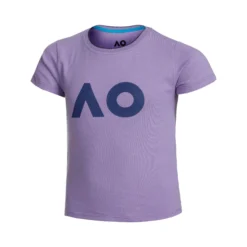 Australian Open AO Stack Print Core Logo Maglietta Ragazze - Viola