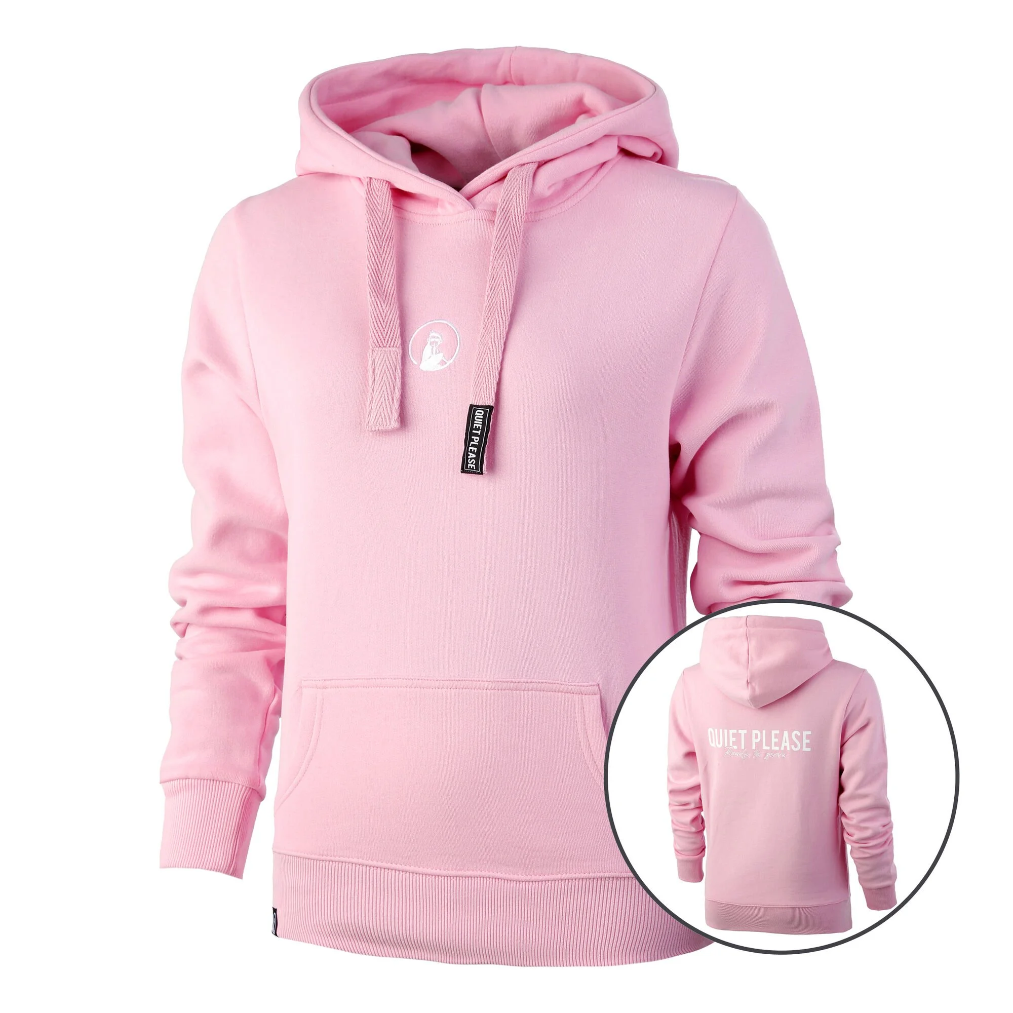Quiet Please Ready To Serve Felpa Con Cappuccio Donna - Rosa 1 Quiet Please Ready To Serve Felpa Con Cappuccio Donna - Rosa