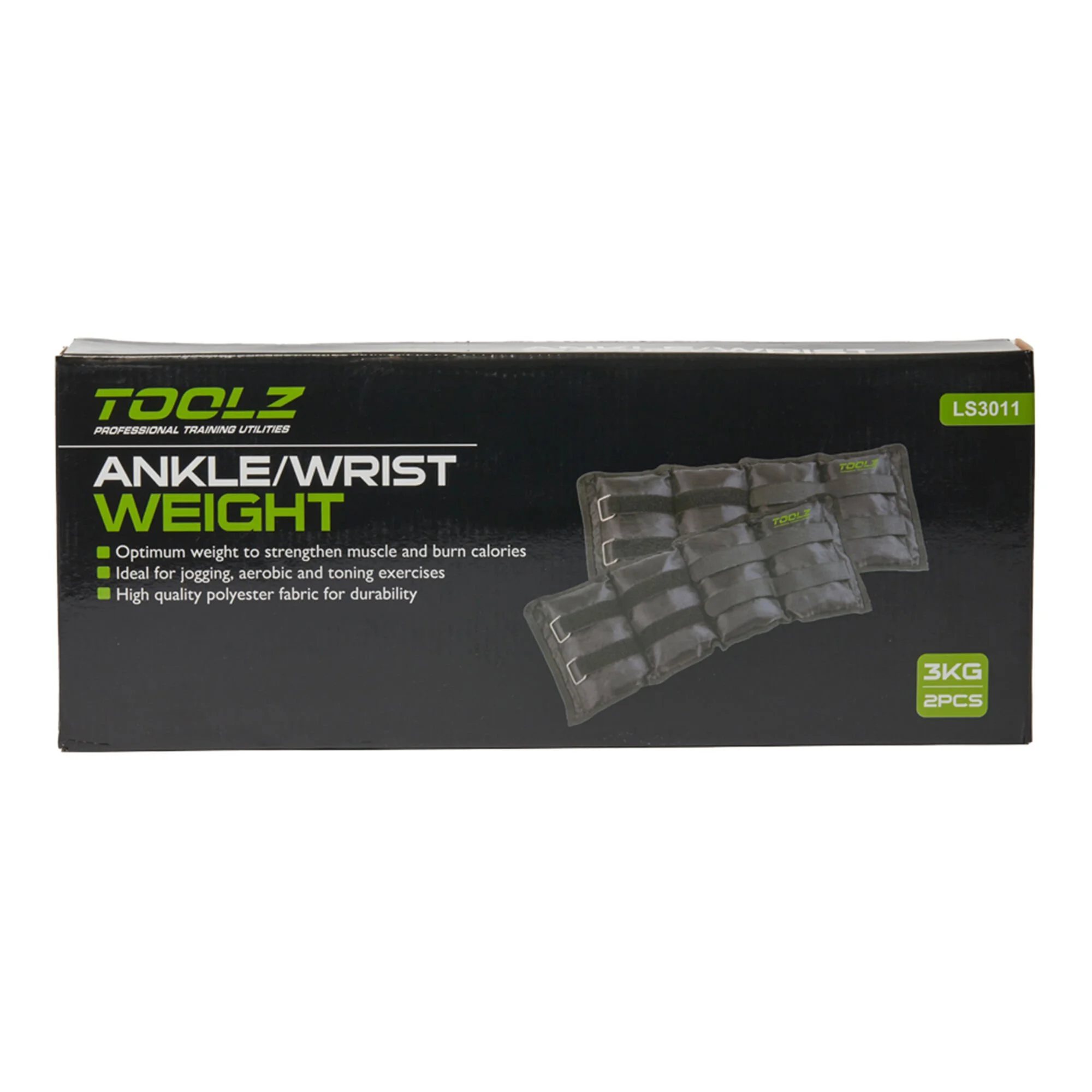 Toolz Wrist/Ankle Weight 3kg - 2pcs Polsini Con Pesi - Nero 1 Toolz Wrist/Ankle Weight 3kg - 2pcs Polsini Con Pesi - Nero