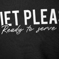 Quiet Please Ready To Serve Maglietta Uomini - Nero, Bianco -Vendite Racchette da tennis 00112000 12