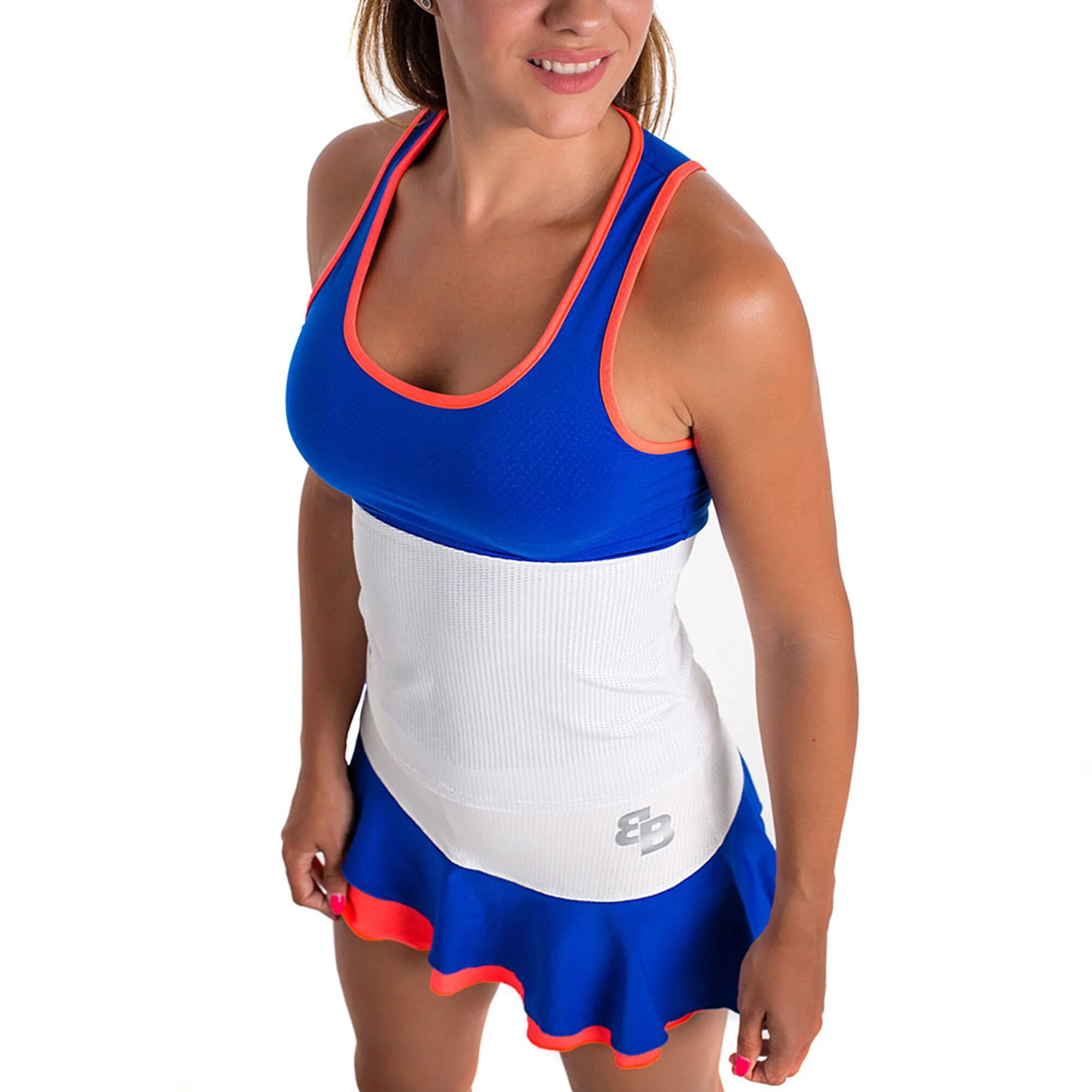 BB By Belen Berbel Fosil Canottiera Donna - Blu, Corallo 6 BB By Belen Berbel Fosil Canottiera Donna - Blu, Corallo - immagine 6