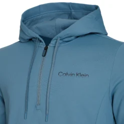 Calvin Klein 1/4 Zip Felpa Con Cappuccio Uomini - Blu -Vendite Racchette da tennis 00189000 10