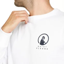 Quiet Please Baseline Felpa Uomini - Bianco, Blu -Vendite Racchette da tennis 00236000 0 5