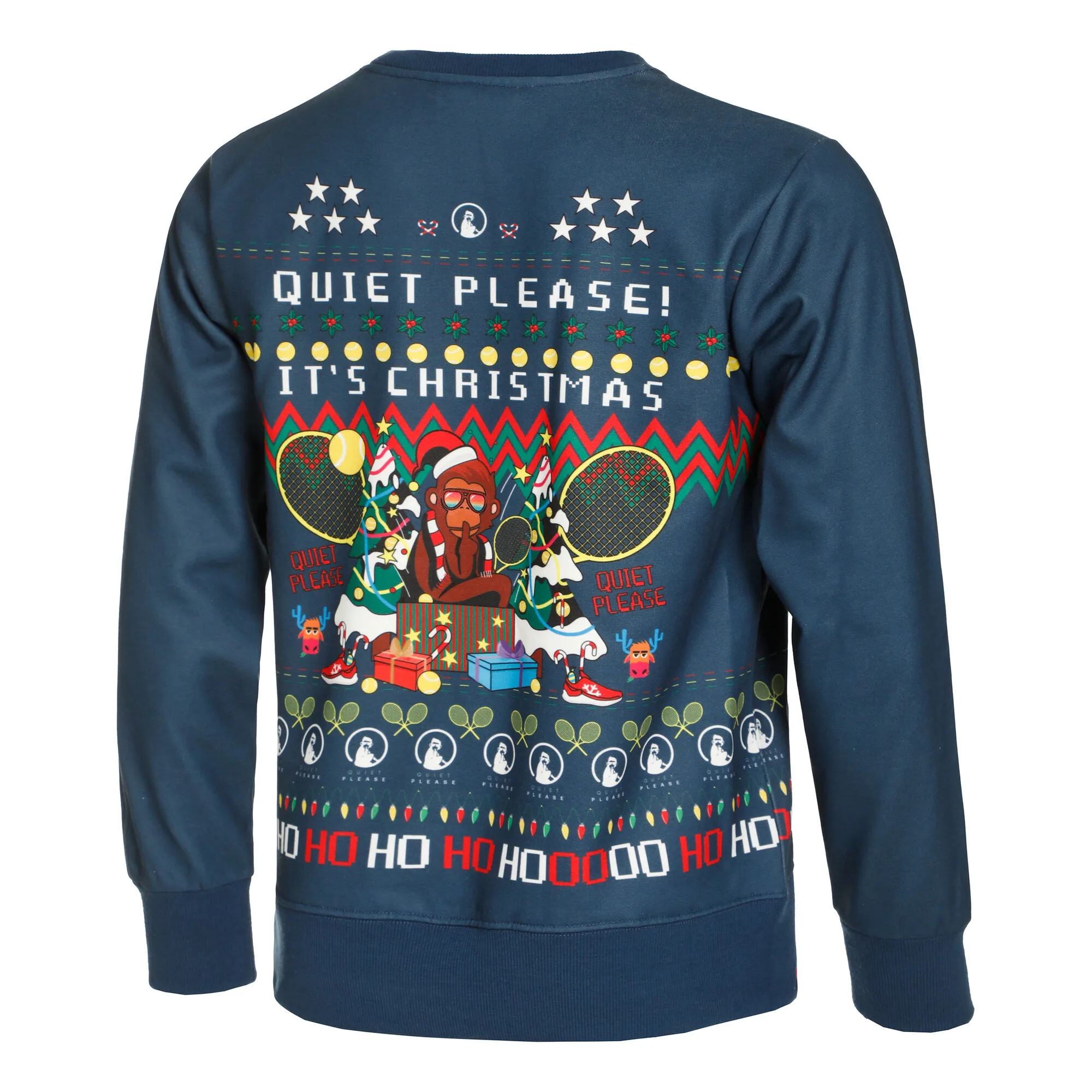 Quiet Please Ugly Christmas Felpa Uomini - Blu, Multicolore 2 Quiet Please Ugly Christmas Felpa Uomini - Blu, Multicolore - immagine 2