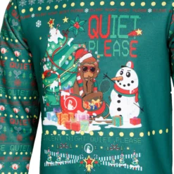 Quiet Please Ugly Christmas Felpa Uomini - Verde, Multicolore -Vendite Racchette da tennis 00258000 10