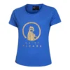 Quiet Please Retro Logo Maglietta Donna - Blu, Oro