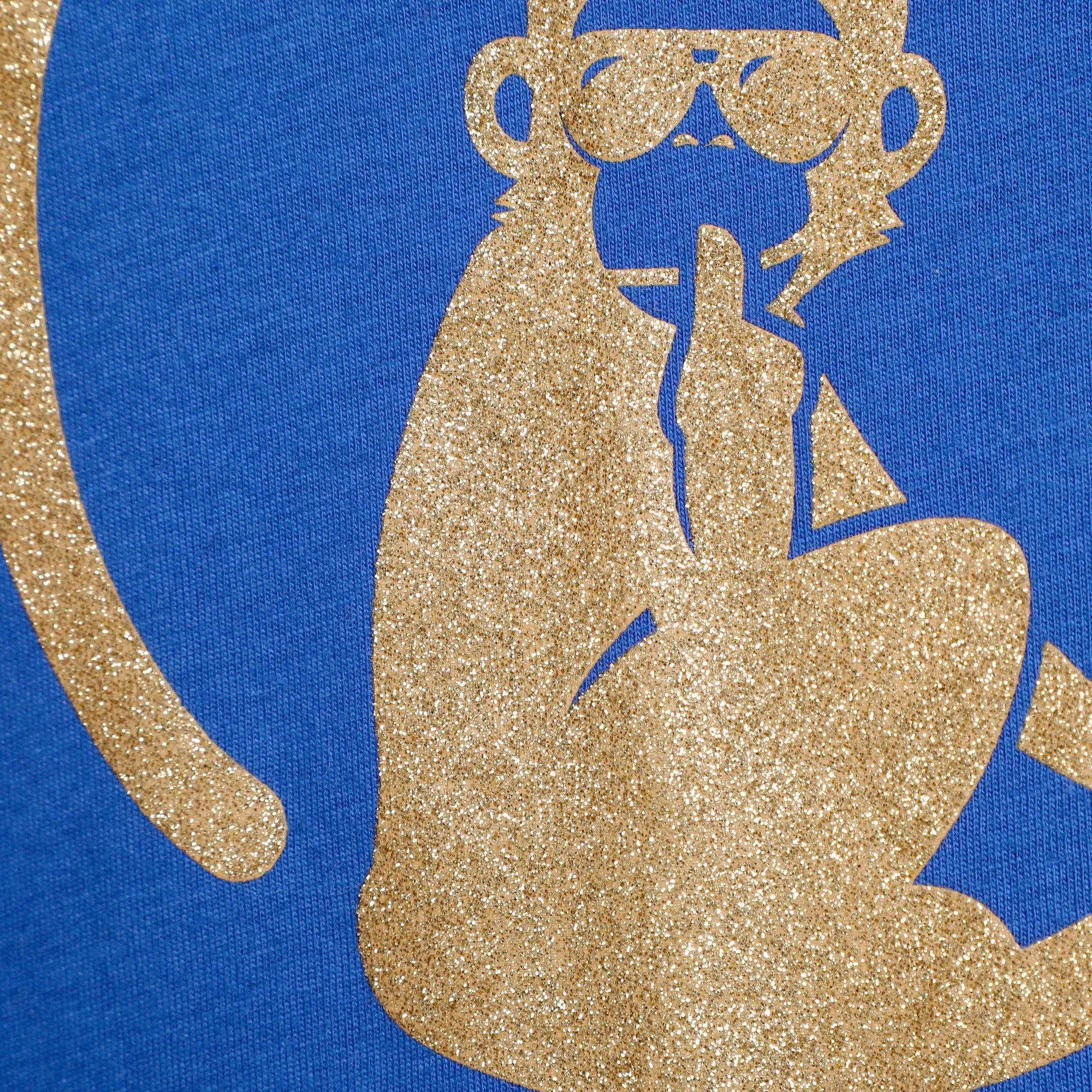 Quiet Please Retro Logo Maglietta Donna - Blu, Oro 7 Quiet Please Retro Logo Maglietta Donna - Blu, Oro - immagine 7