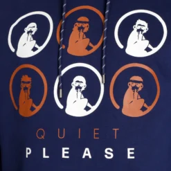 Quiet Please Retro Monkey Felpa Con Cappuccio Uomini - Blu Scuro, Multicolore -Vendite Racchette da tennis 00293000 11