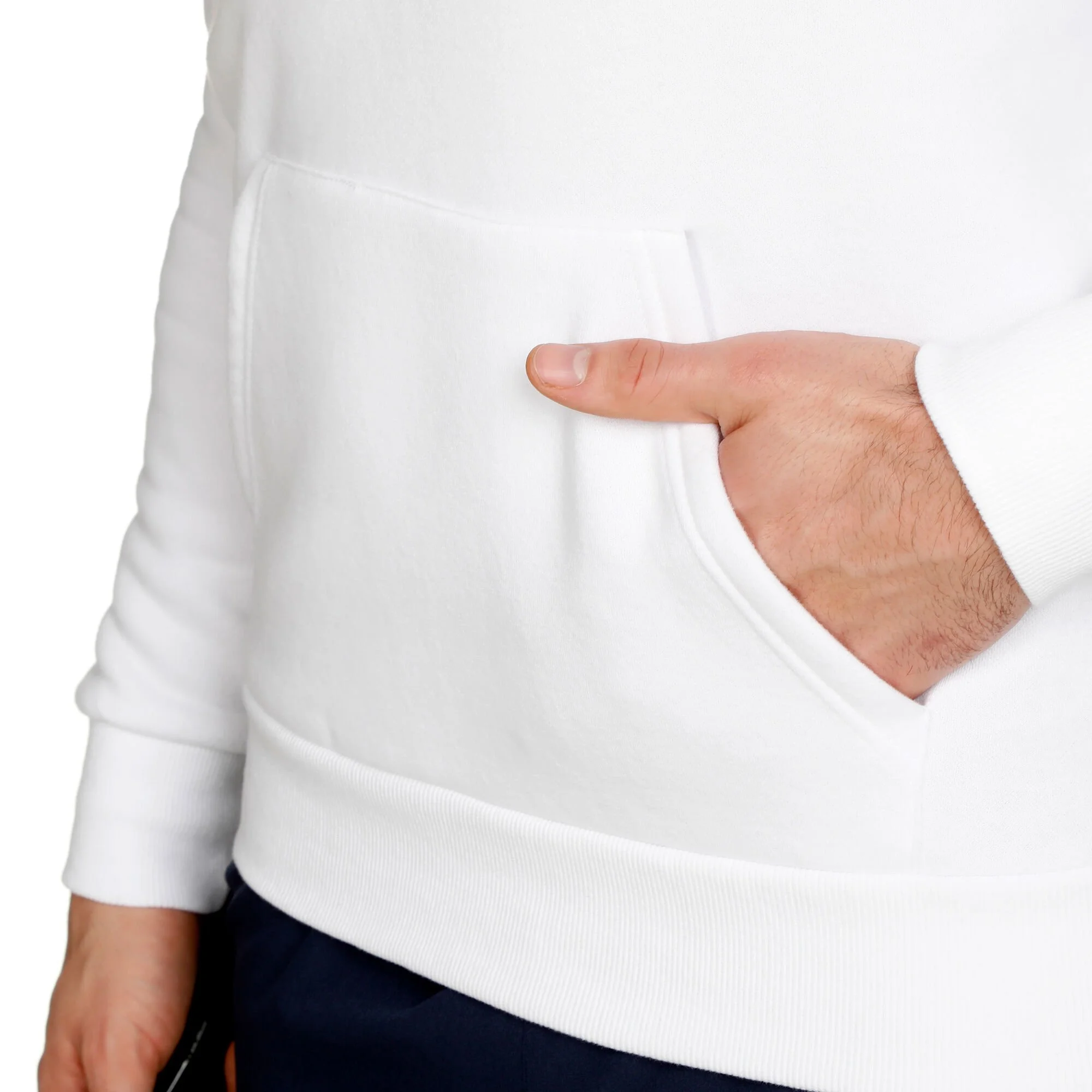 Quiet Please Retro Stripe Felpa Con Cappuccio Uomini - Bianco 6 Quiet Please Retro Stripe Felpa Con Cappuccio Uomini - Bianco - immagine 6