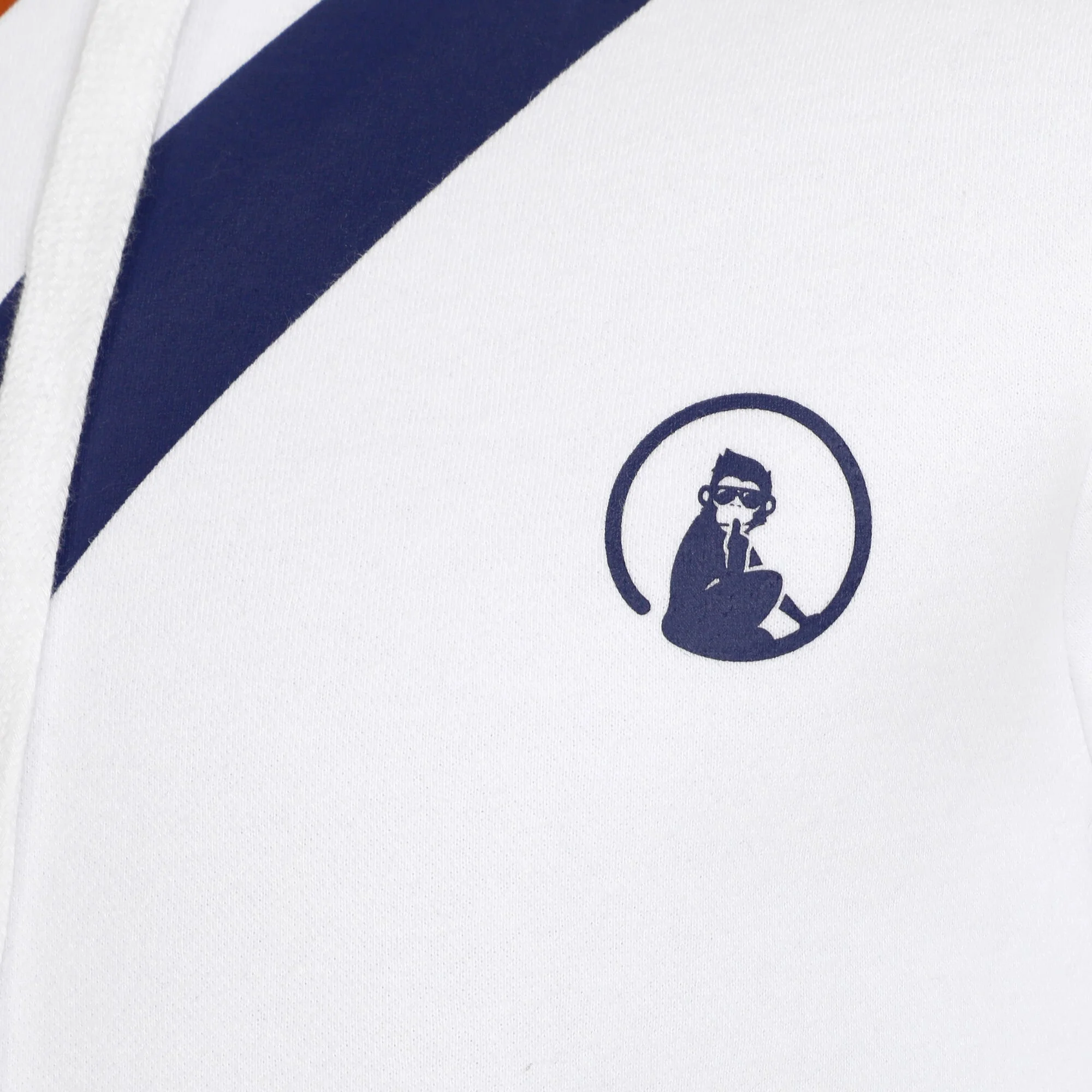 Quiet Please Retro Stripe Felpa Con Cappuccio Uomini - Bianco 9 Quiet Please Retro Stripe Felpa Con Cappuccio Uomini - Bianco - immagine 9