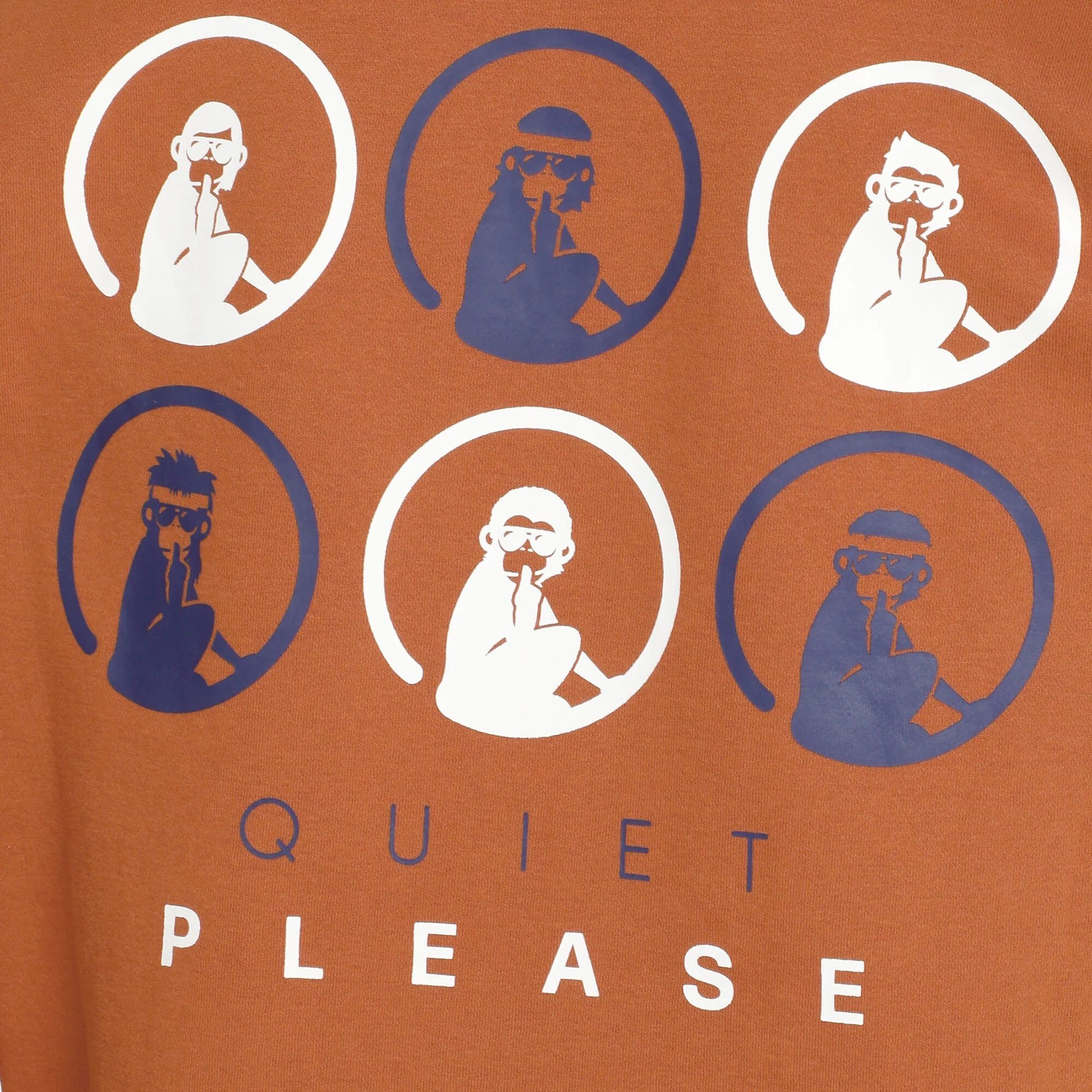 Quiet Please Retro Monkey Felpa Uomini - Arancione, Multicolore 6 Quiet Please Retro Monkey Felpa Uomini - Arancione, Multicolore - immagine 6