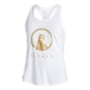 Quiet Please Retro Racerback Canottiera Donna - Bianco, Oro