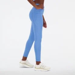 New Balance Shape Shield High Rise Pocket 7/8 Calzamaglia Donna - Blu -Vendite Racchette da tennis 00777000 14