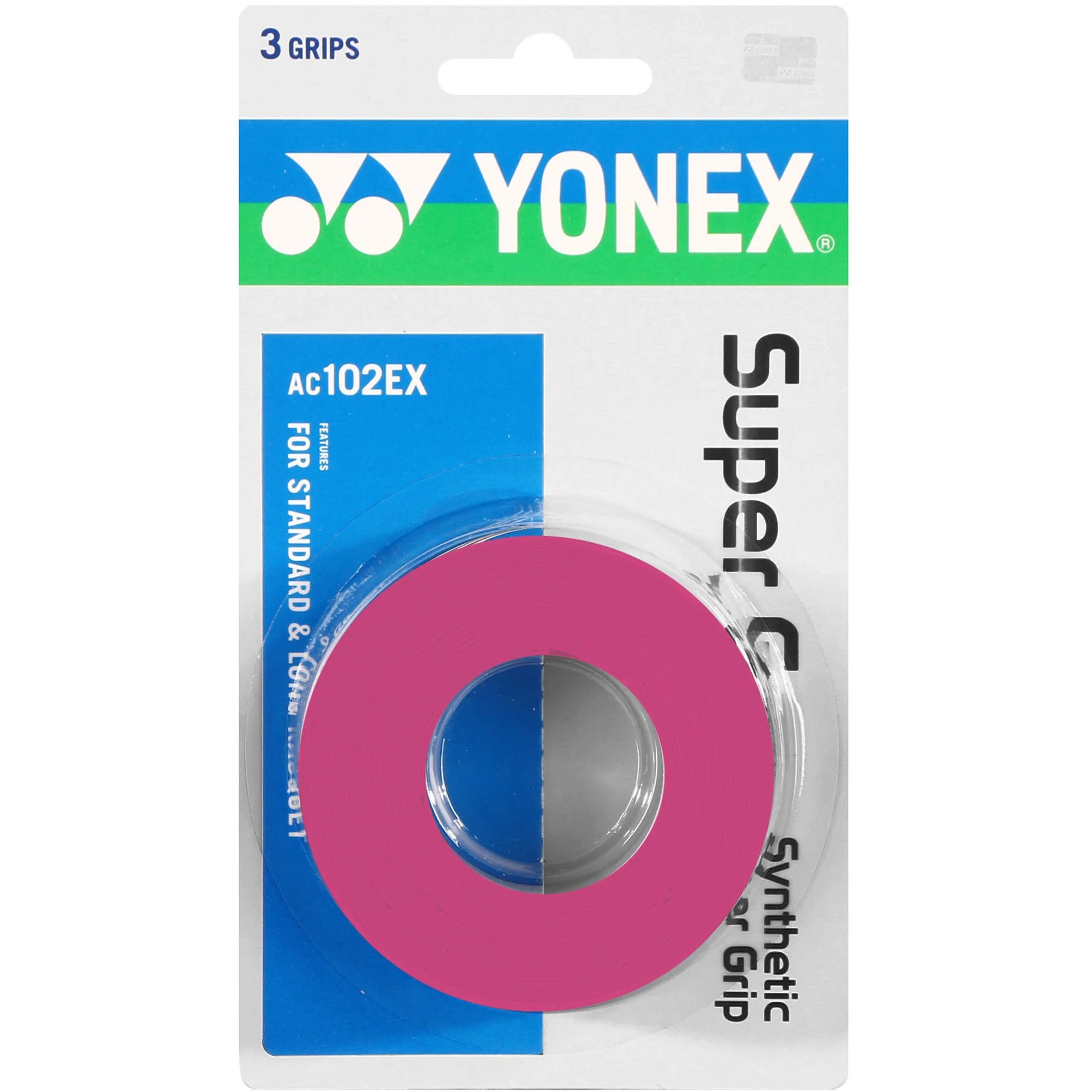 YONEX Super Grap Confezione Da 3 - Rosa 1 YONEX Super Grap Confezione Da 3 - Rosa