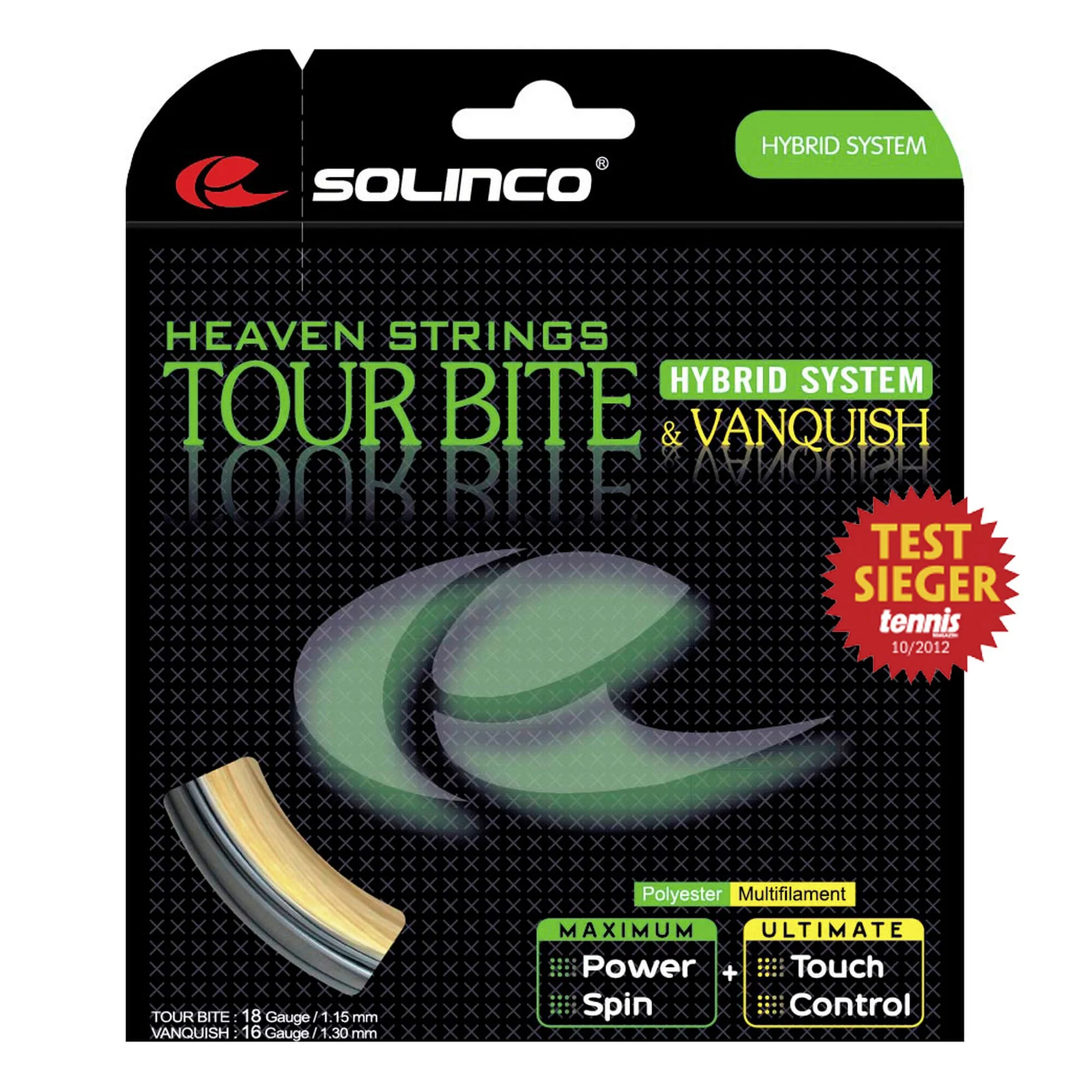 Solinco Tour Bite 6,8m Silber + Vanquish 6,3m Set Di Corde 13,1m - Argento, Colori Naturali 1 Solinco Tour Bite 6,8m Silber + Vanquish 6,3m Set Di Corde 13,1m - Argento, Colori Naturali
