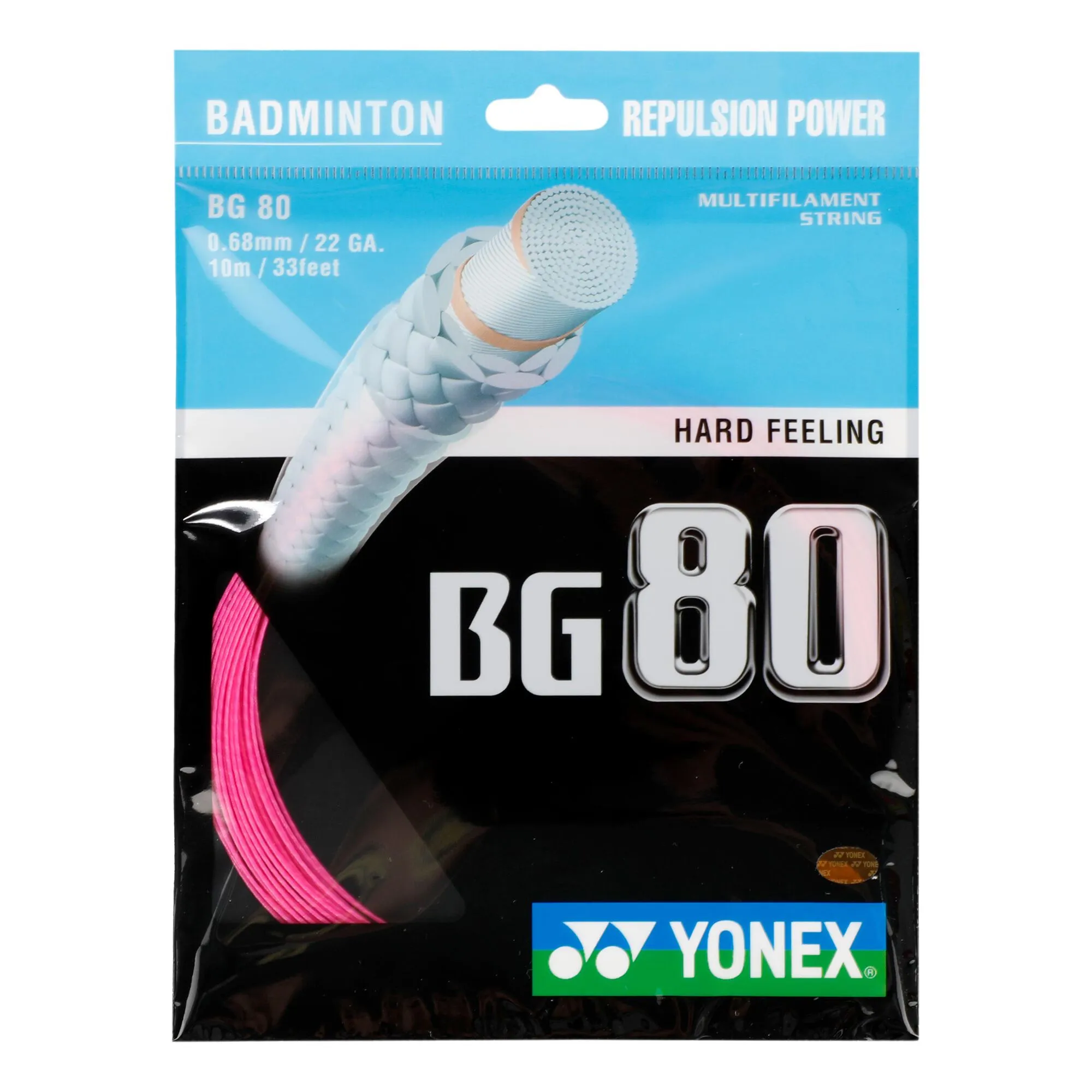 YONEX BG 80 Set Di Corde Per Badminton 10m - Rosa Neon 1 YONEX BG 80 Set Di Corde Per Badminton 10m - Rosa Neon