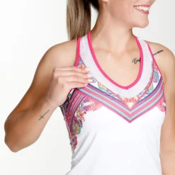 Lucky In Love Athens With Reggiseni Sportivi Donna - Bianco, Multicolore -Vendite Racchette da tennis 01265000 15