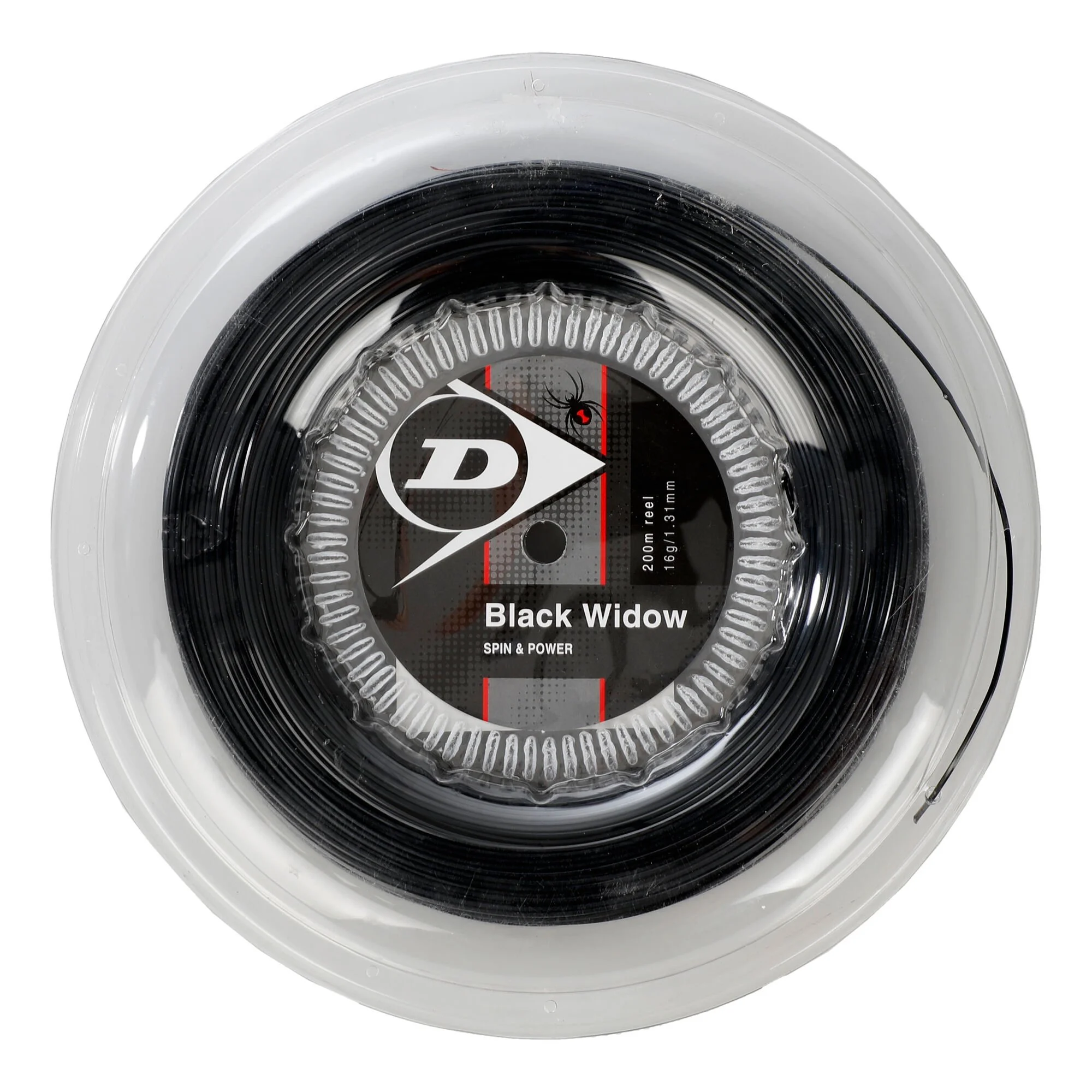 Dunlop Black Widow Rotolo Di Corde 200m - Nero 1 Dunlop Black Widow Rotolo Di Corde 200m - Nero