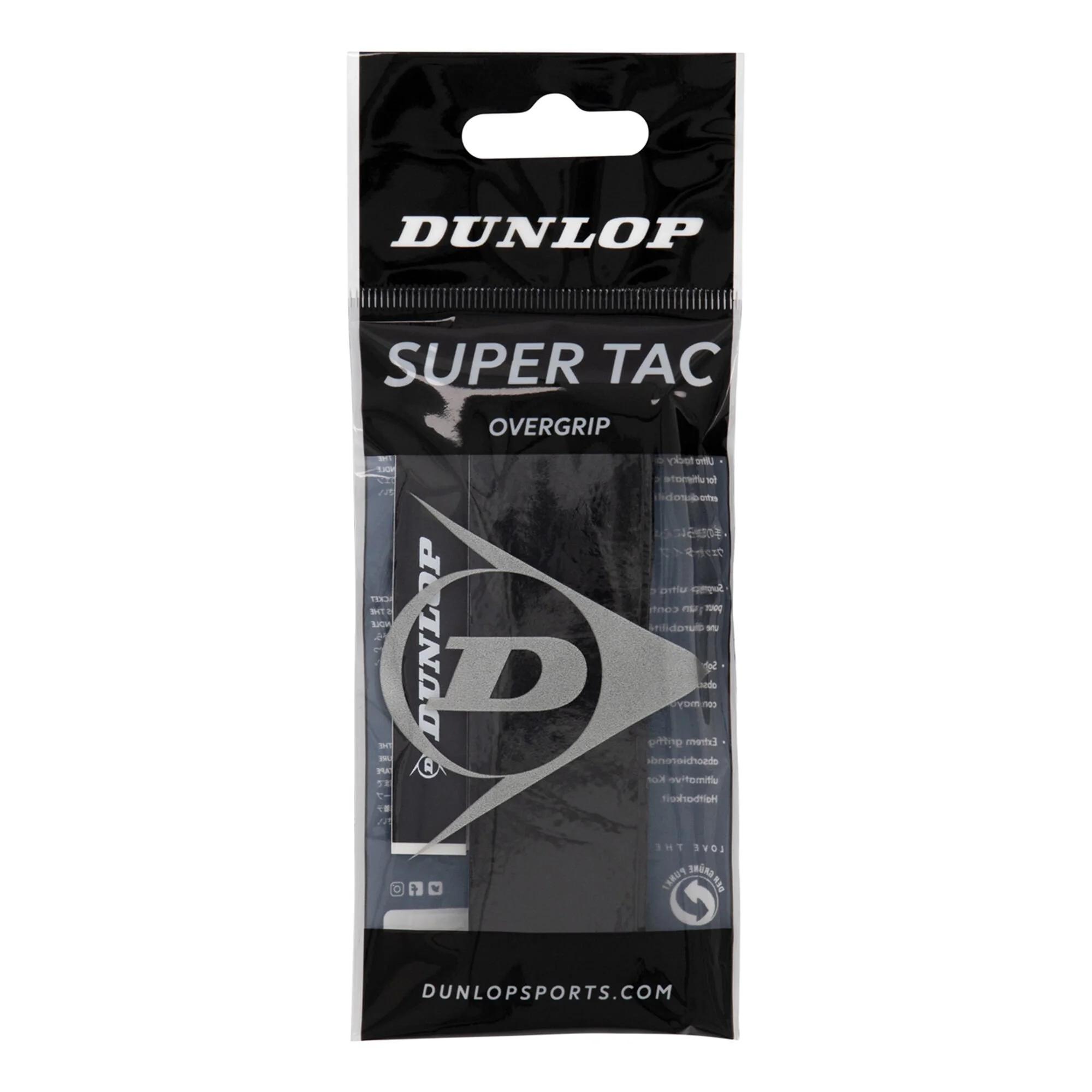 Dunlop Super Tac Confezione Da 1 - Nero 1 Dunlop Super Tac Confezione Da 1 - Nero
