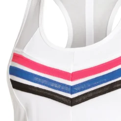 Lucky In Love Shadow Play Racerback Canottiera Donna - Bianco -Vendite Racchette da tennis 01293000 10