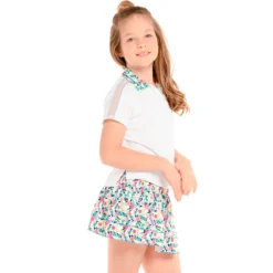 Lucky In Love Flower Frenzy Polo Ragazze - Bianco, Multicolore -Vendite Racchette da tennis 01329000 14