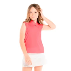 Lucky In Love Pleat Me Up Canottiera Ragazze - Corallo -Vendite Racchette da tennis 01333000 13