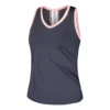 Lucky In Love Olympian V-Neck Canottiera Donna - Grigio Scuro, Albicocca