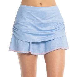 Lucky In Love Chambray Ruched Gonna Donna - Blu Chiaro 12 Lucky In Love Chambray Ruched Gonna Donna - Blu Chiaro -Vendite Racchette da tennis 01348000 13