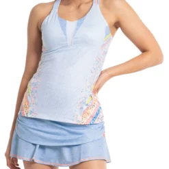 Lucky In Love Chambray Ruched Gonna Donna - Blu Chiaro 15 Lucky In Love Chambray Ruched Gonna Donna - Blu Chiaro -Vendite Racchette da tennis 01348000 16
