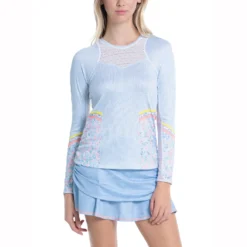 Lucky In Love Chambray Blossom Manica Lunga Donna - Blu Chiaro, Multicolore -Vendite Racchette da tennis 01353000 13
