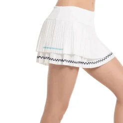 Lucky In Love Finish Line Pleated Gonna Donna - Bianco, Nero -Vendite Racchette da tennis 01361000 15