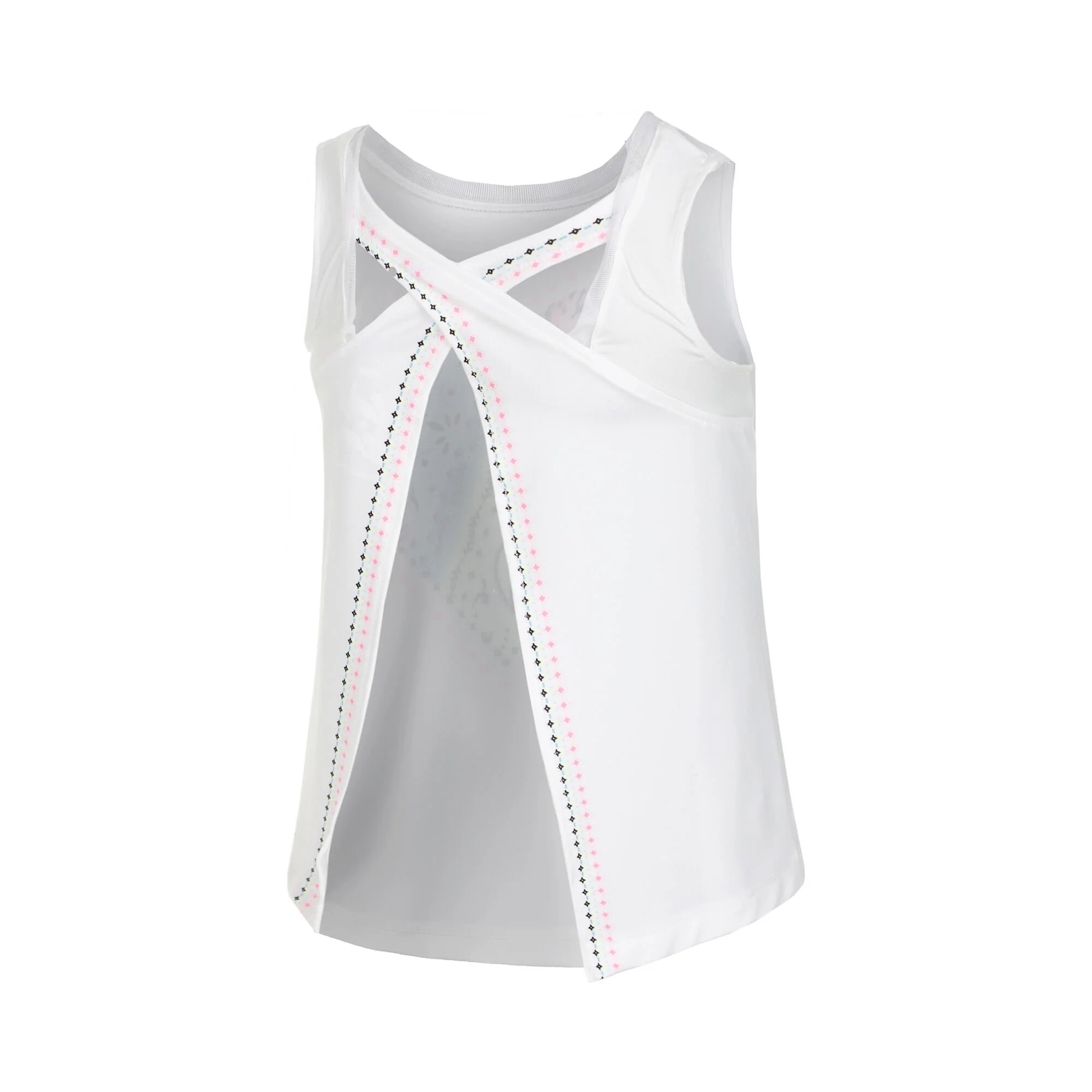 Lucky In Love Bandana Love Tie Back Canottiera Ragazze - Bianco, Multicolore 2 Lucky In Love Bandana Love Tie Back Canottiera Ragazze - Bianco, Multicolore - immagine 2