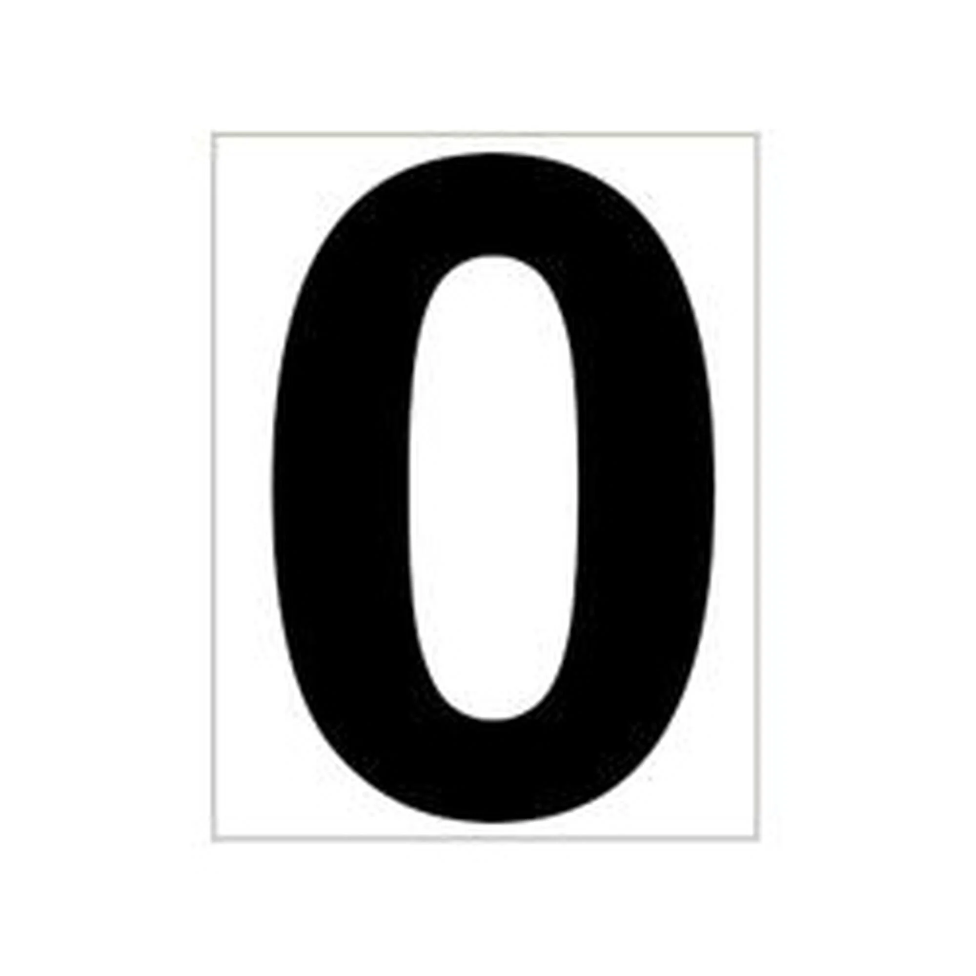 Tegra Platzziffer 0 Schild - Bianco, Nero 1 Tegra Platzziffer 0 Schild - Bianco, Nero