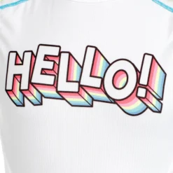 Lucky In Love Hello Retro Canottiera Ragazze - Bianco, Multicolore -Vendite Racchette da tennis 01416000 10