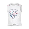 Lucky In Love Just Fly Canottiera Ragazze - Bianco, Multicolore