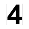 Tegra Platzziffer 4 Schild - Bianco, Nero