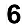 Tegra Platzziffer 6 Schild - Bianco, Nero