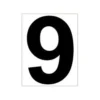Tegra Platzziffer 9 Schild - Bianco, Nero