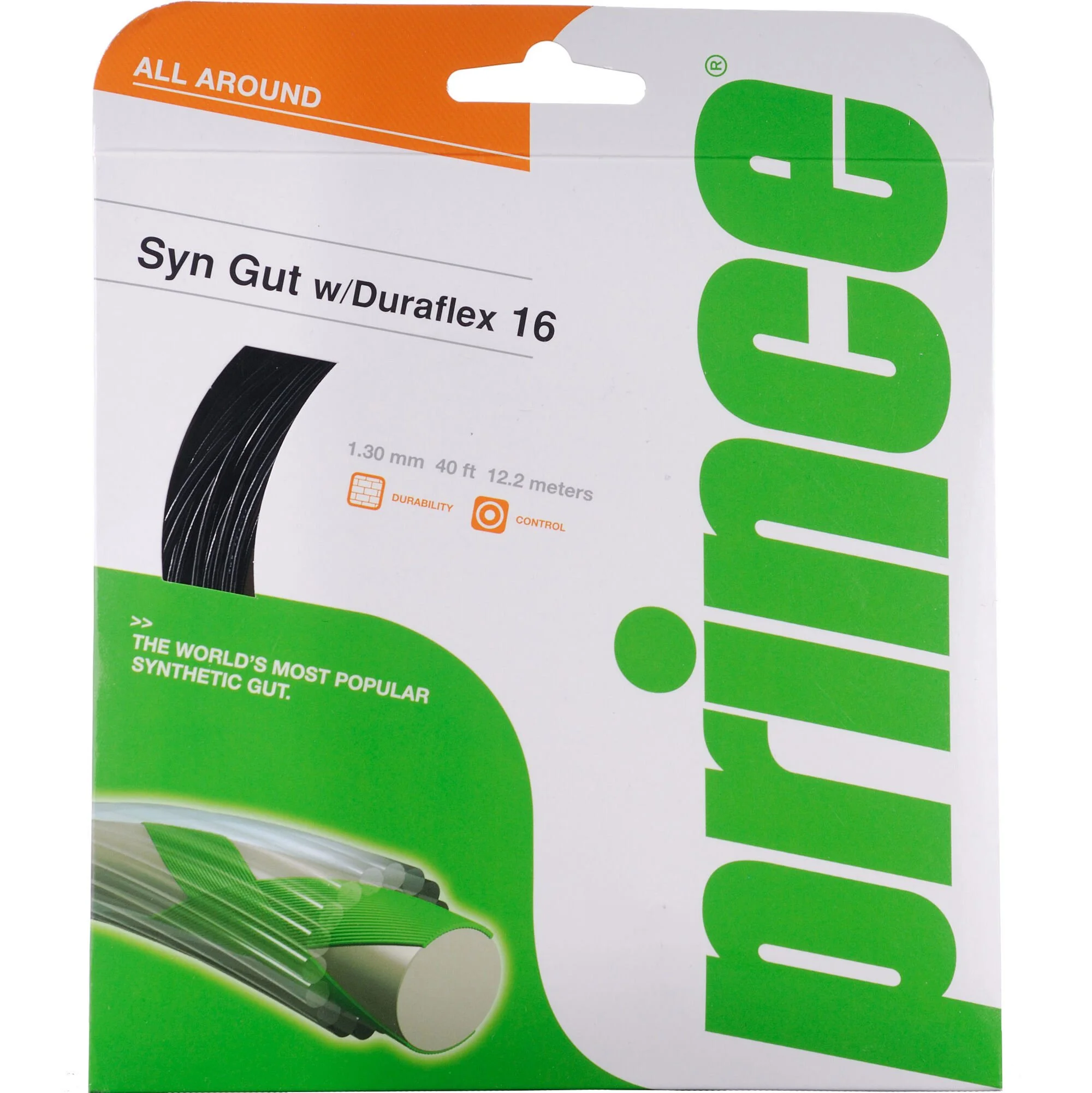 PRINCE Synthetic Gut Duraflex Set Di Corde 12,2m - Nero 1 PRINCE Synthetic Gut Duraflex Set Di Corde 12,2m - Nero